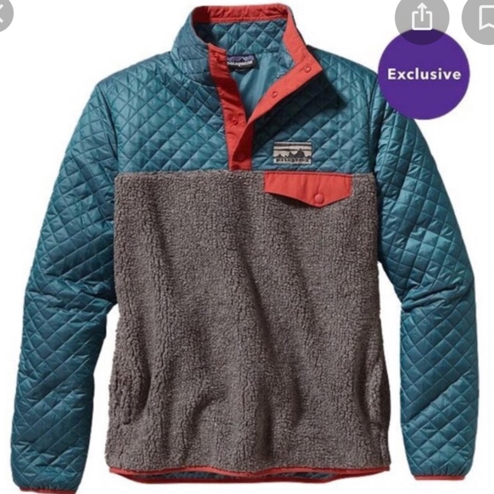 Patagonia Crater Blue Mix Snap T Medium